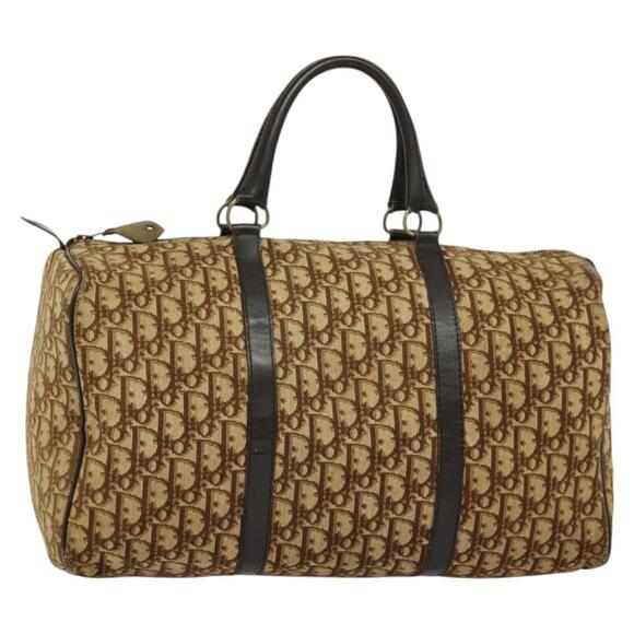 DIOR Trotter Canvas Boston Bag Brown - Picture 1 of 11